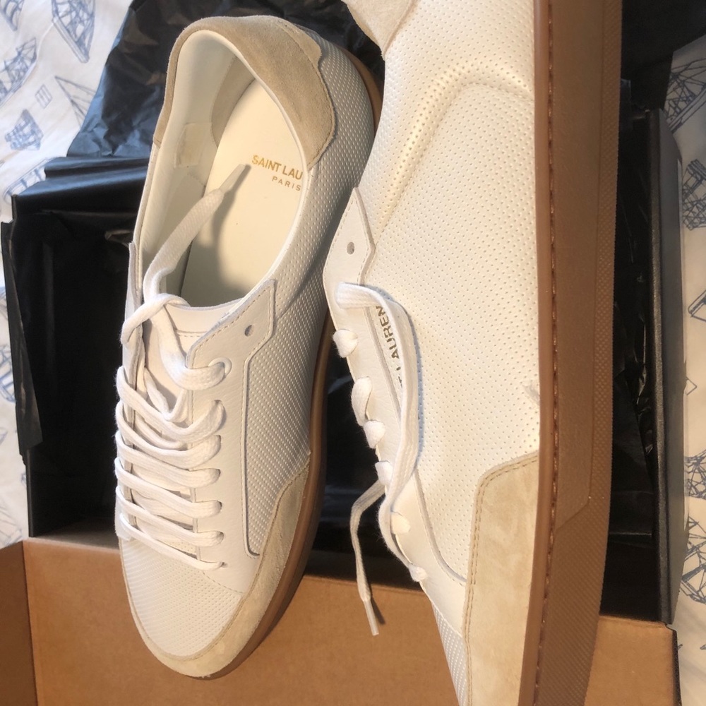 saint laurent sl10 court - white/grey size 11